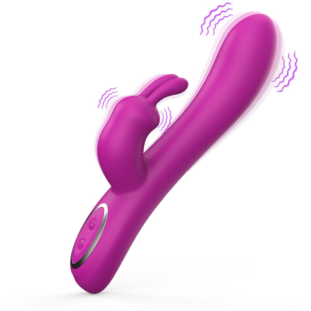 초보자를위한 토끼 머리 G-spot 진동기 Clit Stimulator Dildo Vibrator USB 성인 용품 진동기